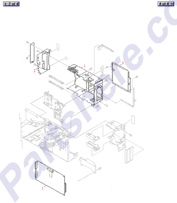 HP parts picture diagram for C2002-67901, RF5-0355-000CN, RF5-0471-000CN, RB1-2343-000CN
